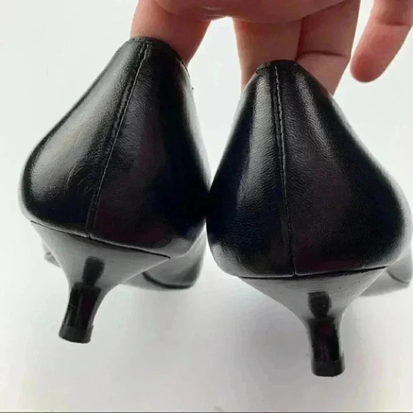 Liz Claiborne flex heels 6.5 Gertie black leather - Picture 7 of 12